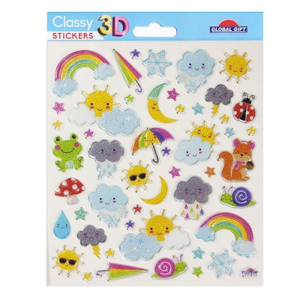 3D-tarrat - Sää - Glitter Flerfärgad