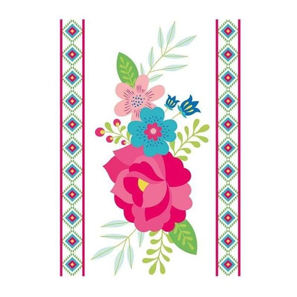 Iron-on transfer til tekstiler - A5 - Blomster - Viva la vida