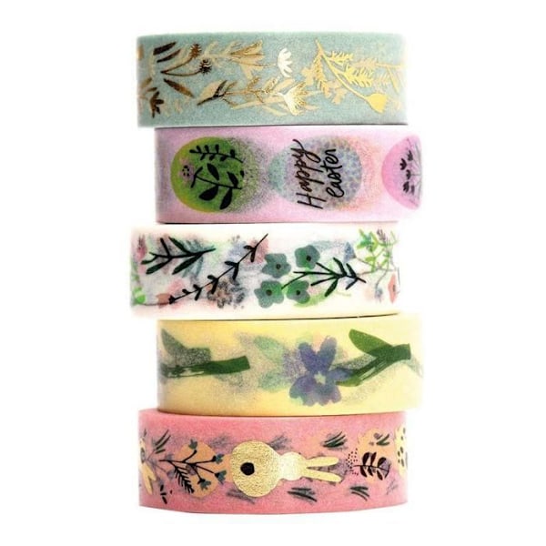Masking Tape - Rico Design - Påske - 1,5 cm x 10 m - Multifarvet - 5 stk. Flerfärgad