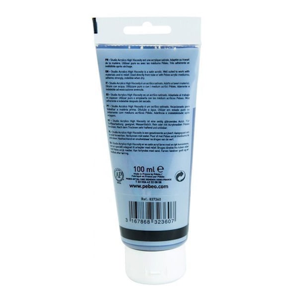 Akvarel Maling - PEBEO - Tube Dyna Blå Sort Irisdescent 100ml - Satiné - Ekstra-fine blått och svart