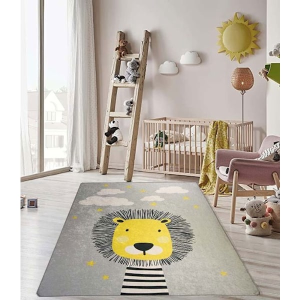 LEO lasten matto, koko: 120x160 Grå