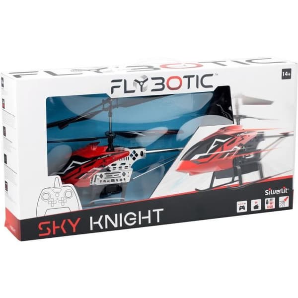 Fjernstyret helikopter SKY KNIGHT - FLYBOTIC Röd