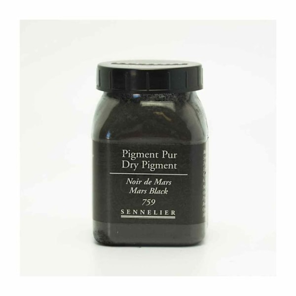 Pigment til fremstilling af maling - 180 g potte - Noir de Mars Svart