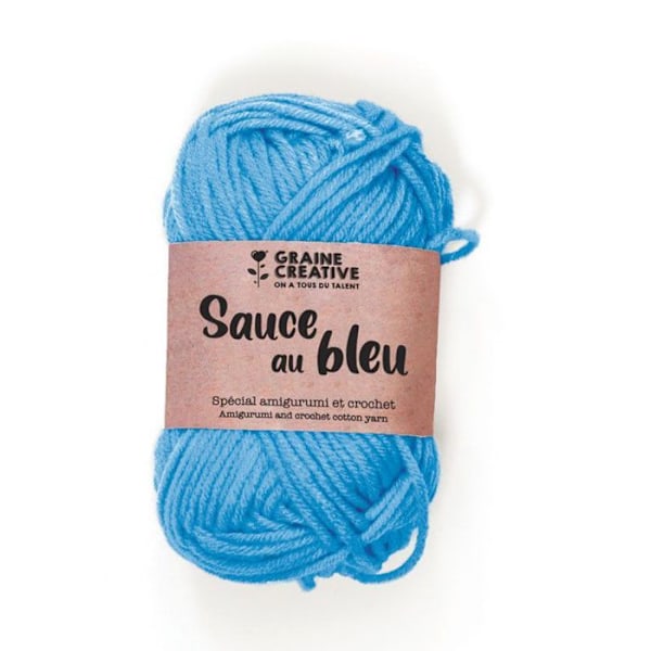Amigurumi bomuldstråd Himmelblå Blå sauce Blå