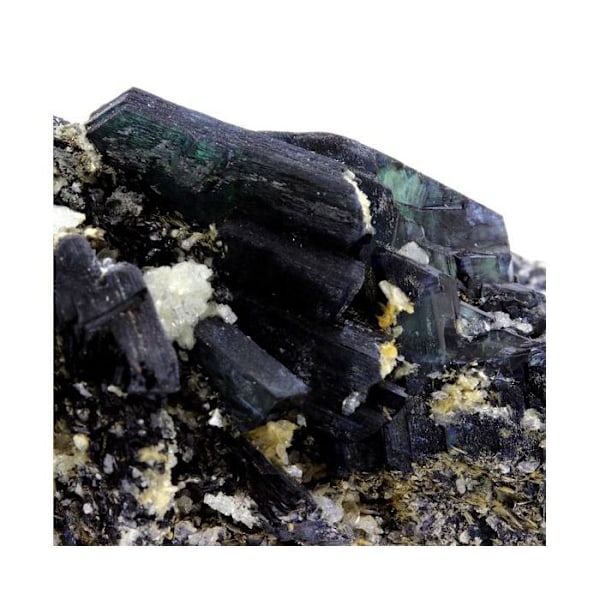 Sten og mineraler. Kvarts + Vivianit. 1085,0 øre. Brasilien. Flerfärgad