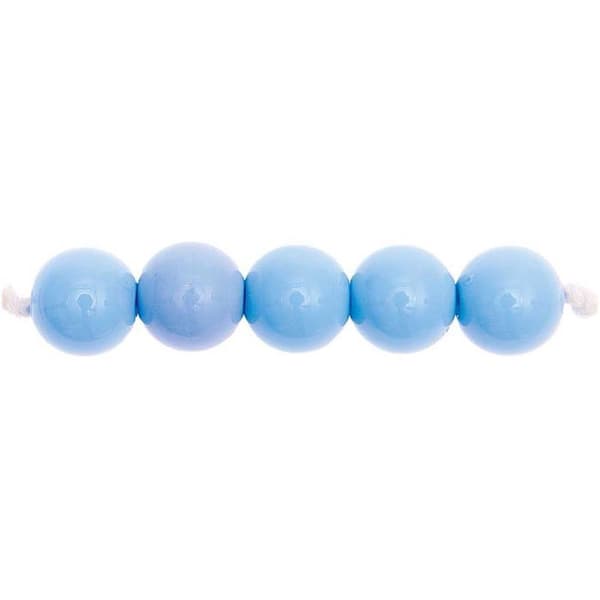 Plastpärlor - RICO DESIGN - Blå Grå - 10 mm - 24 st - Blanda Blå