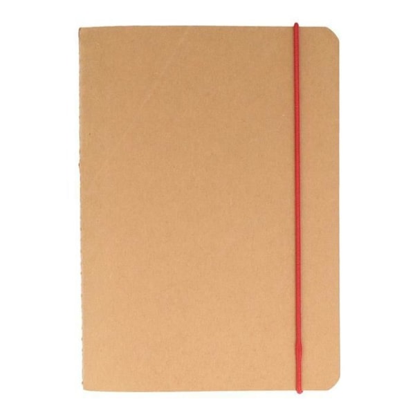 Grid notesbog med elastik kastanj