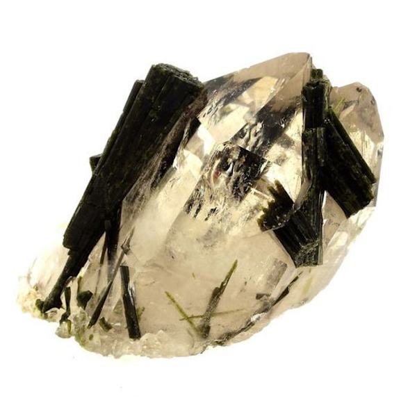 Sten og mineraler. Kvarts + Epidot. 1117,0 øre. Caetité, Bahia, Brasilien.