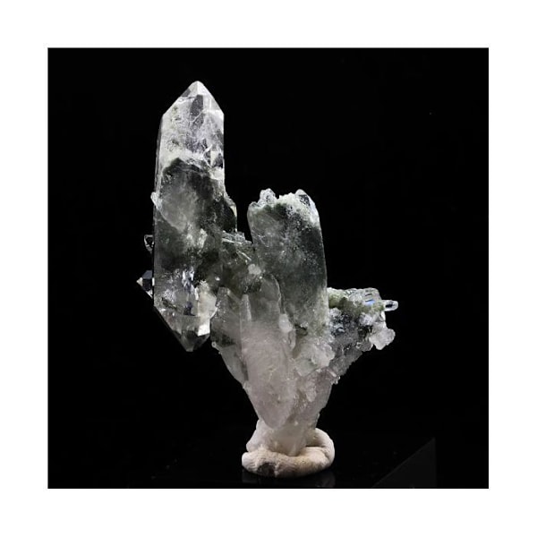 Sten og mineraler. Kvarts + Klorit. 92,0 ct. Vizille, Isère, Frankrig..