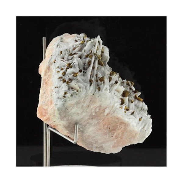 Sten og mineraler. Baryt + Kalkopirit. 1038,40 øre. Dreislar-minen, Winterberg, Tyskland.