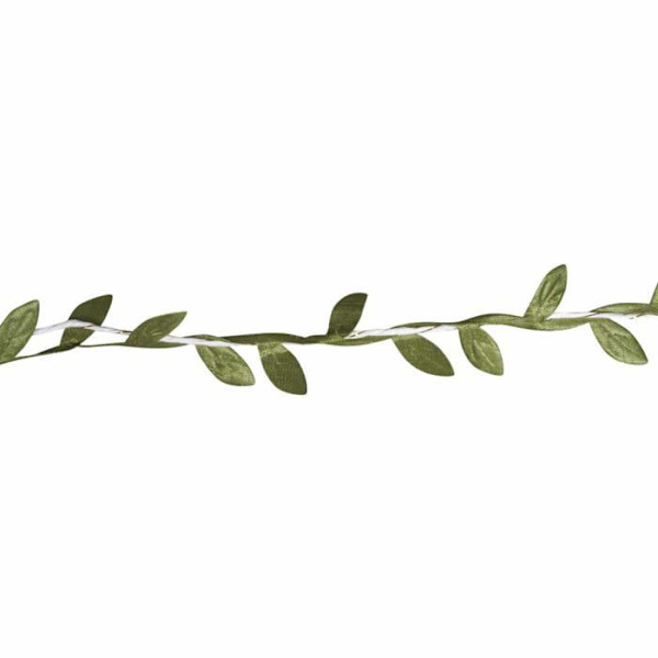 Papirsnor - Rayher - 46412000 - Hvid/Grøn - 2m - DIY Dekoration Grön