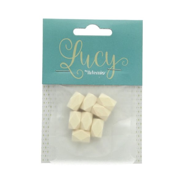 Perle puu Lucy monikulmio 10,6x15,8mm 8 kappaletta kastanj