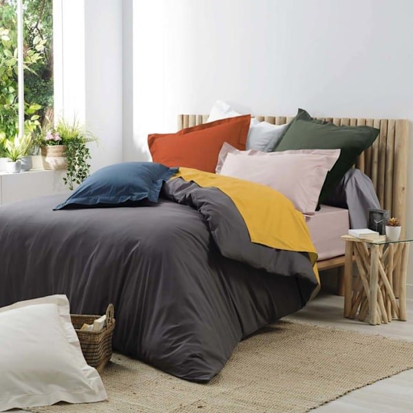 Tyynynpäälliset - Puuvilla - Punainen - 50x70 cm - Percale - 2 kappaletta Röd