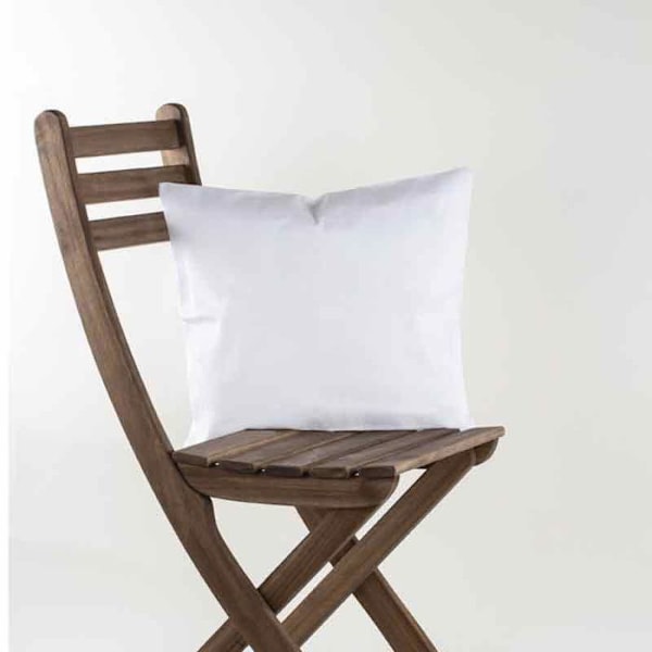 Kuddfodral - Vit - 40 x 40 cm - Syntet - Anpassningsbart - Dragkedja Vit