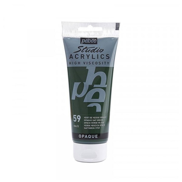Akrylmaling - Pébéo - Studio - Blæregrøn - 100 ml - Satiné Grön av Blåsa