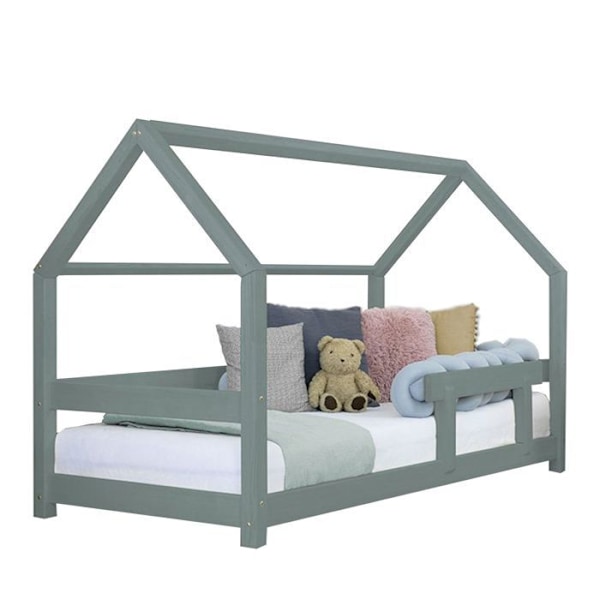 Lit cabane enfant TERY 80 x 160 grøn salvie Grön