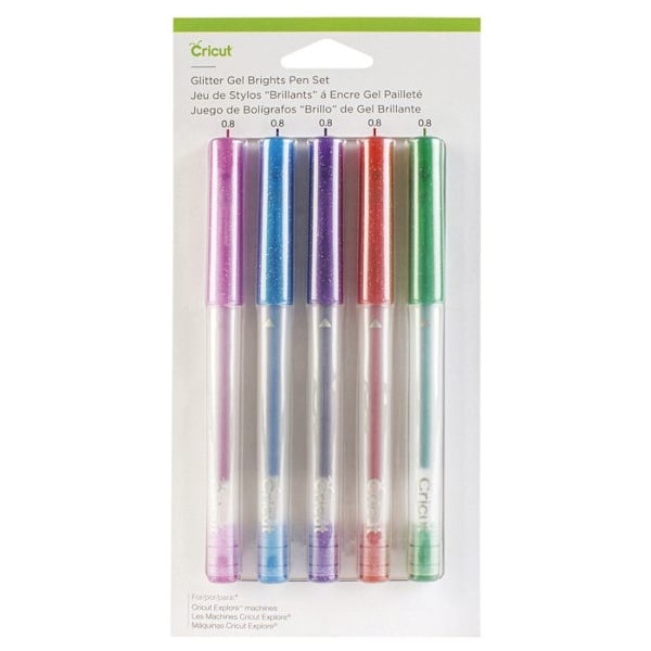 Cricut Explore/Maker : Holografiset geelikynät vaaleanpunainen sininen violetti oranssi vihreä Rosa, blå, lila, orange, grön
