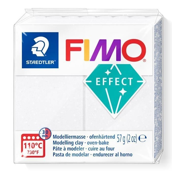 FIMO-effekt Galaxy Vit modelllera - FIMO - 57g - Glittereffekter - Smycken - Inredning Vit