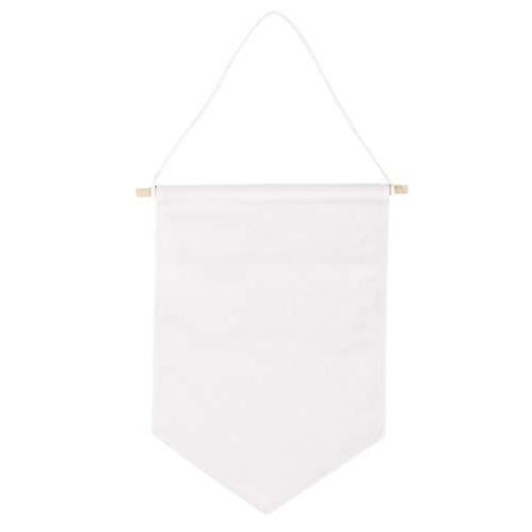 Tyget fanion - RAYHER - 46372102 - Naturlig vit - 30cm x 20cm - Festdekoration naturvit