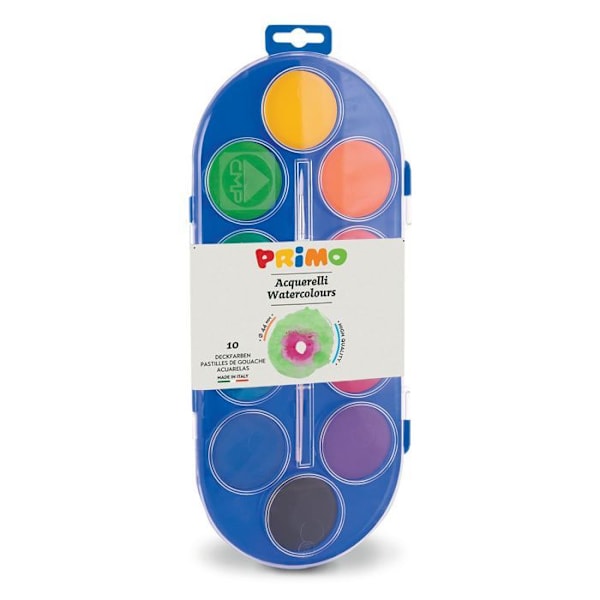Akvarellipaletti 10 väriä Ø 44 mm Flerfärgad