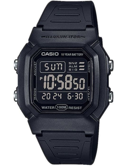 CASIO Watch W-800H-1BVES Svart