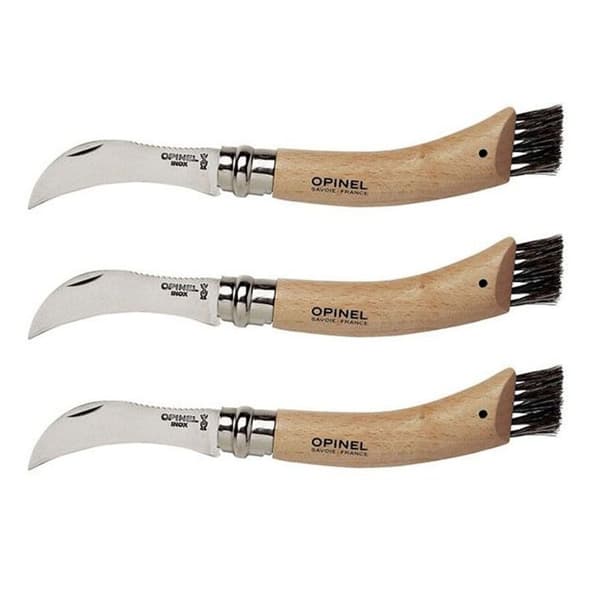 3 svampeknive Opinel 8 cm beige