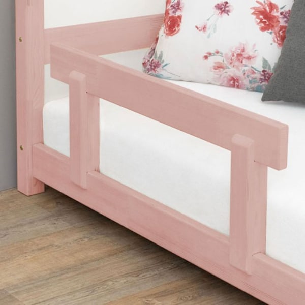 TRUSTY pastellinpunainen lasten sängyn kaide Rosa