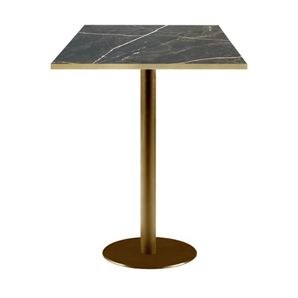 Korkea pöytä 60 x 60 cm Rooman bistro marmoritakka Svart