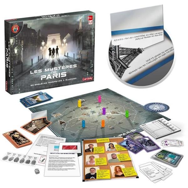 Brætspil - LANSAY - 75145 - Les Mystères De Paris 10+ Flerfärgad