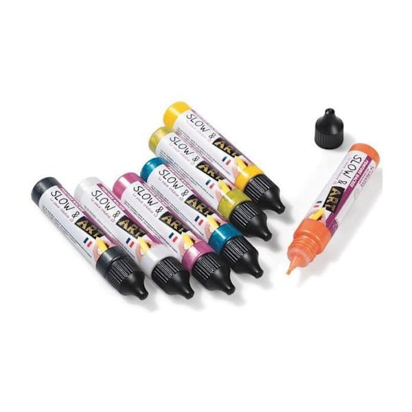 Slow & Art färg - pärlanisgrön - 30 ml Grön