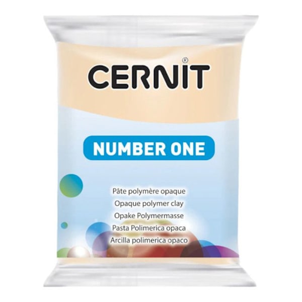 Polymerler - Cernit - nr. 1 - 56 g - Hudfarve - Porcelænsfinish efter bagning