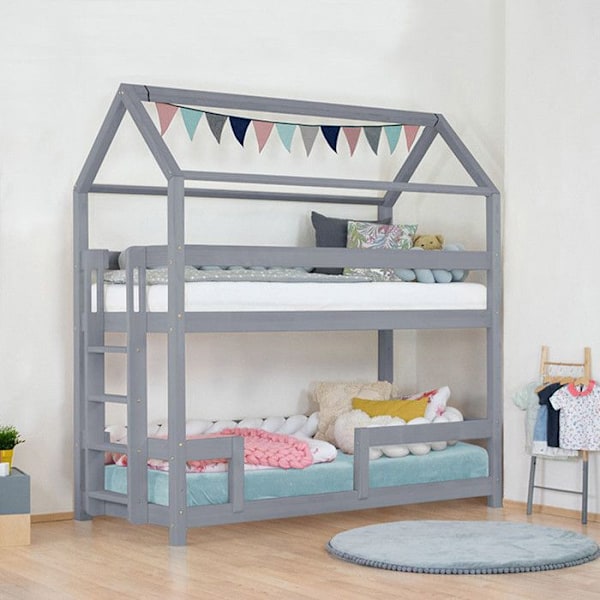 Lodge MONTY 222 cm grå stapelseng Grå