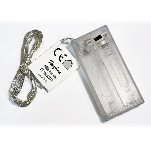 Gul LED lysguirlande med batteri Gul