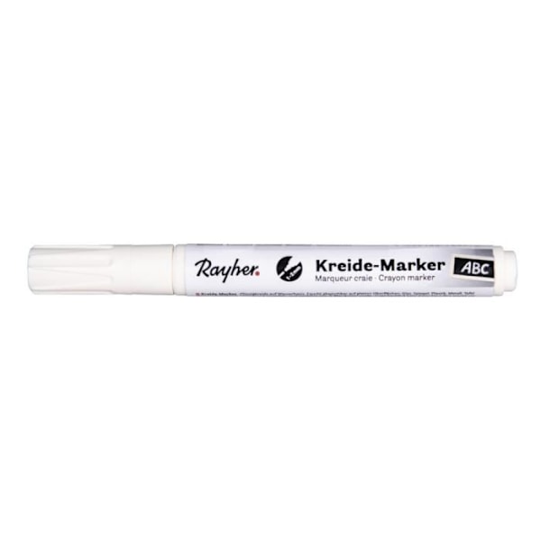Kritmarkör, 1-2mm rund spets, vit