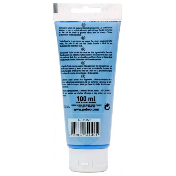 PÉBÉO GOUACHE MALING 1 TUBE PÅ 100 ML CYAN PR…