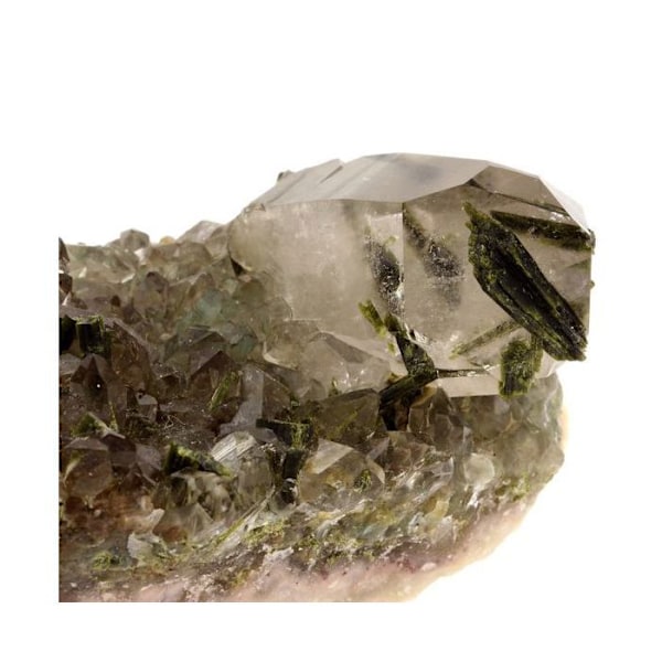 Quartz + Epidote 1395,0 karat Flerfärgad