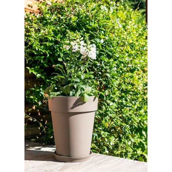 EDA Rund vase Toscana 50 L - Grå - Ø 44 x 53 cm - Stødabsorberende Mol