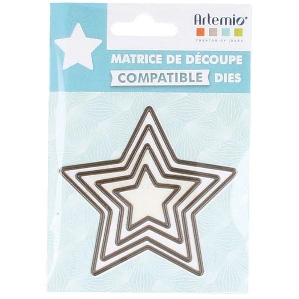 Leikkuutyökalu - Artémio - Stars Small - 2,9x2,7 cm - 4,6x4,3 cm - Yhteensopiva leikkauskoneiden kanssa