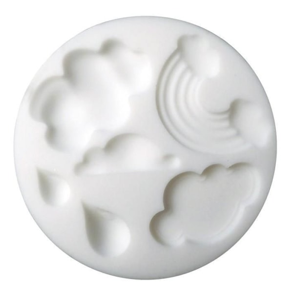 Mini silikonform för polymerlera - Moln Ros