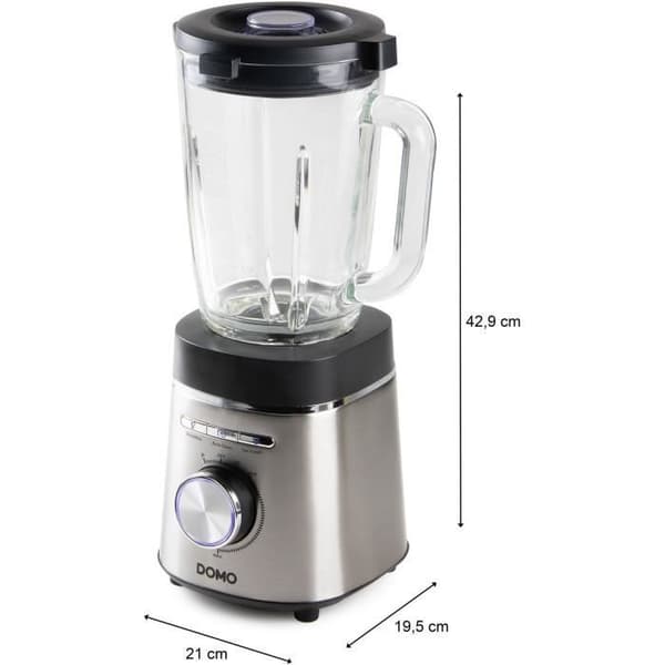 Blender - DOMO - DO740BL - Hög hastighet - 1400 W - 1,75 L - Grå Grå