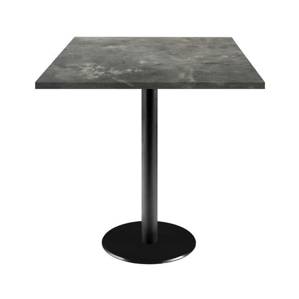 Bord 70 x 70 cm - Rom metallisk sten modell Grå