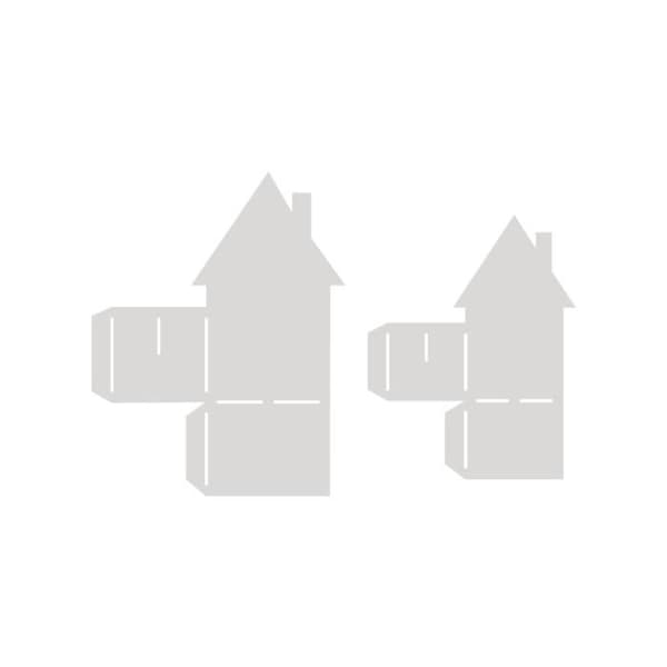 Pappersmall, Hus, 2 storlekar, sct.-LS 2 pcer
