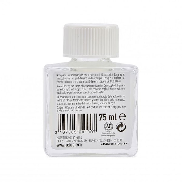 Akrylmaling Glossy Varnish - Pébéo - 75 ml - Hvid - Vandbaseret - Blanding