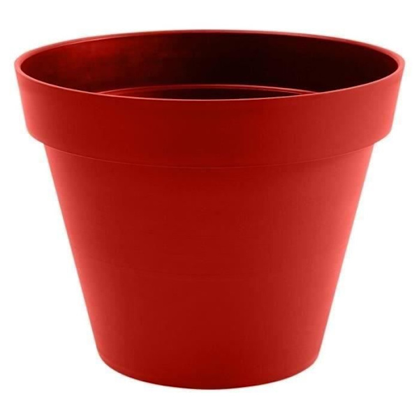 EDA Blomkruka rund Toscana 76 L - Rubineröd - Ø 60 x H 47 cm rubinröd