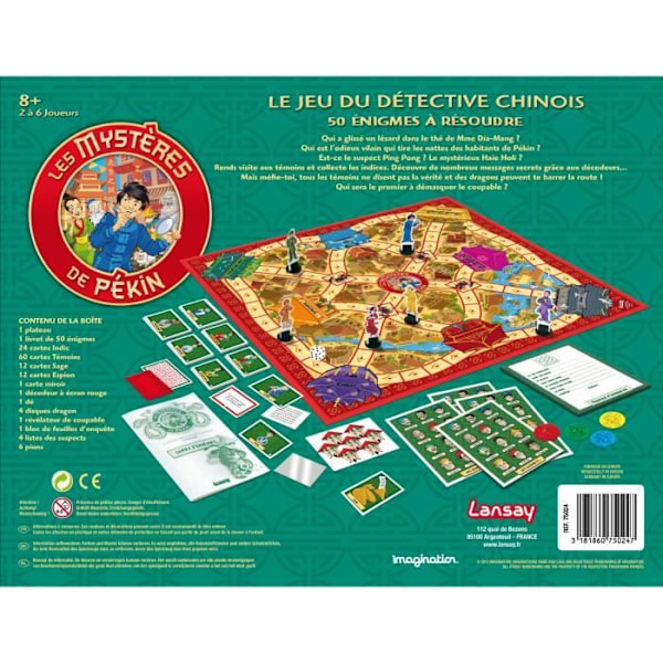 LANSAY - BEIJINGS MYSTERIER - Brætspil - Originalversion - 2 til 6 spillere - Fra 8 år