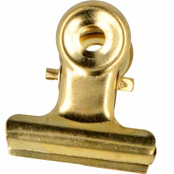 6 guld bulldog clips - 2,3 x 2,1 x 1,4 cm Orange