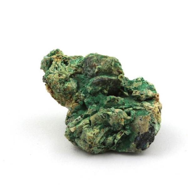 Sten og mineraler. Bournonit + Bindheimit + Malakit. 118,95 øre. Combe Guichard, Prunières, Isère, Frankrig.