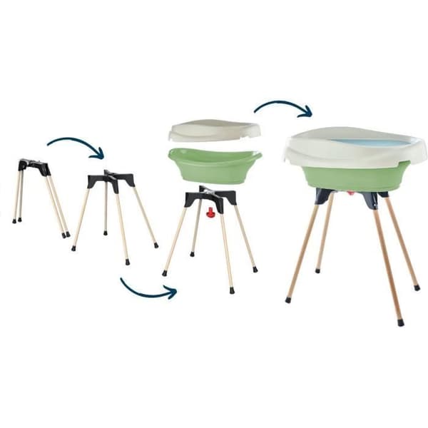 Pakkeplan til bleeskift og badekar - THERMOBABY - VASCO - Celadon Grøn - 2 i 1 celadon grön