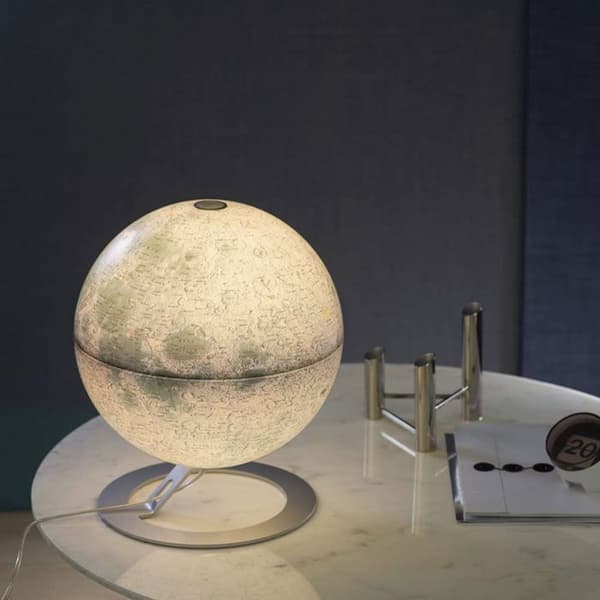 Lysende måne - VÆRKTØJER - Dekoration - Aluminium - Ø30 cm - Halogen Blå
