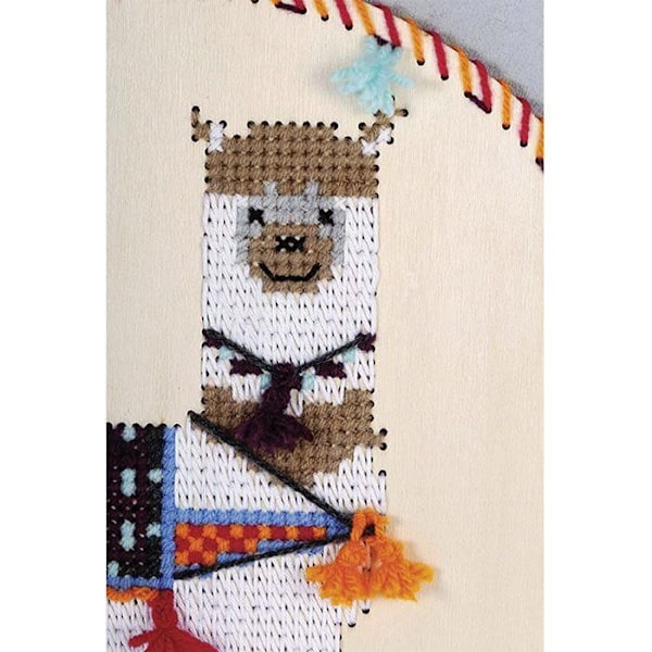 Træophæng til at brodere - Lama 22 x 22 cm